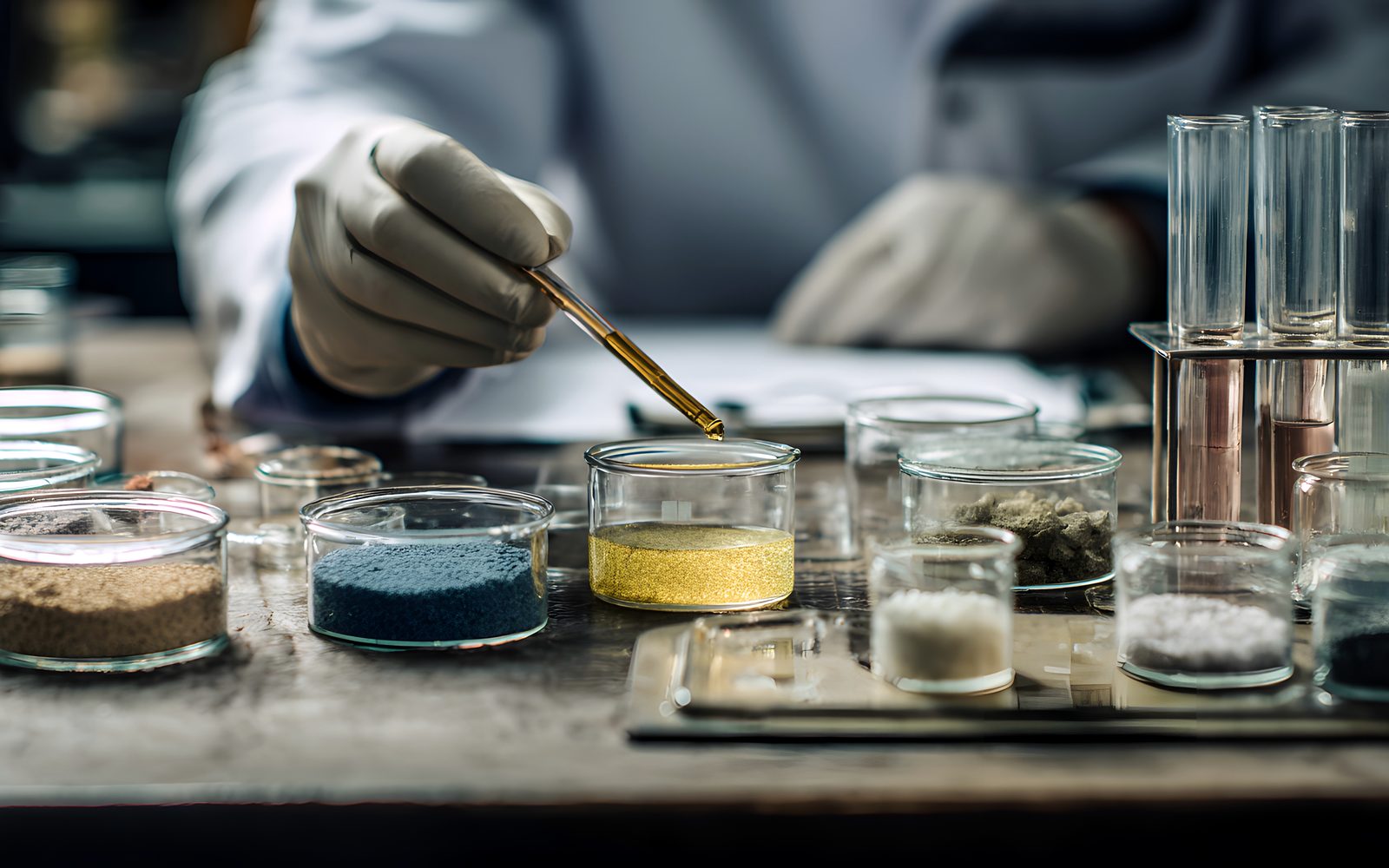 Laboratory testing of stone samples for crystalline silica content