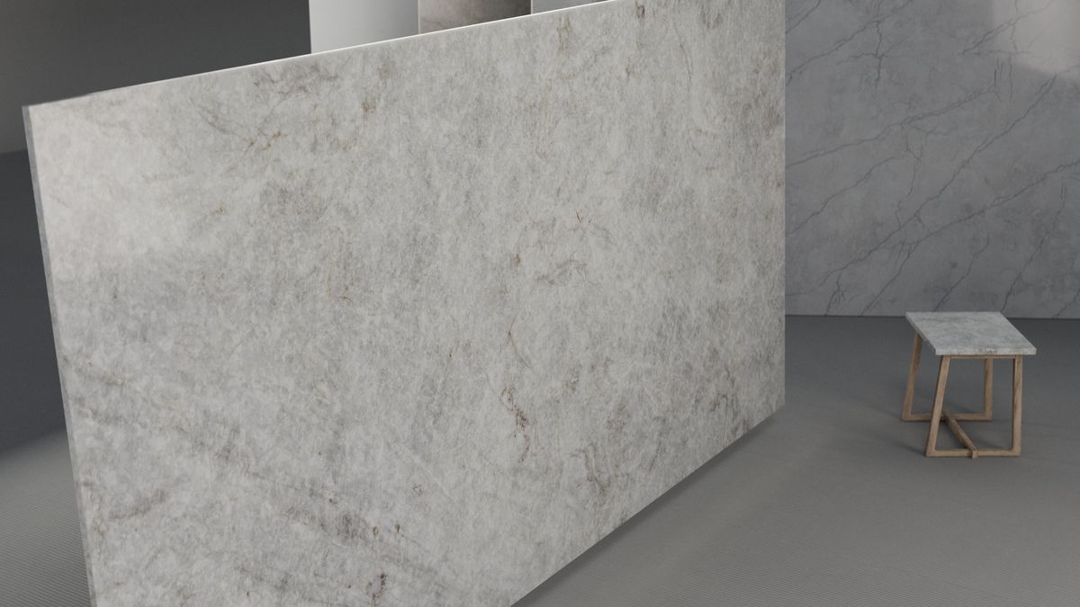 Cool grey-white with a soft diagonal drift, Slab view 3, ZQ11111