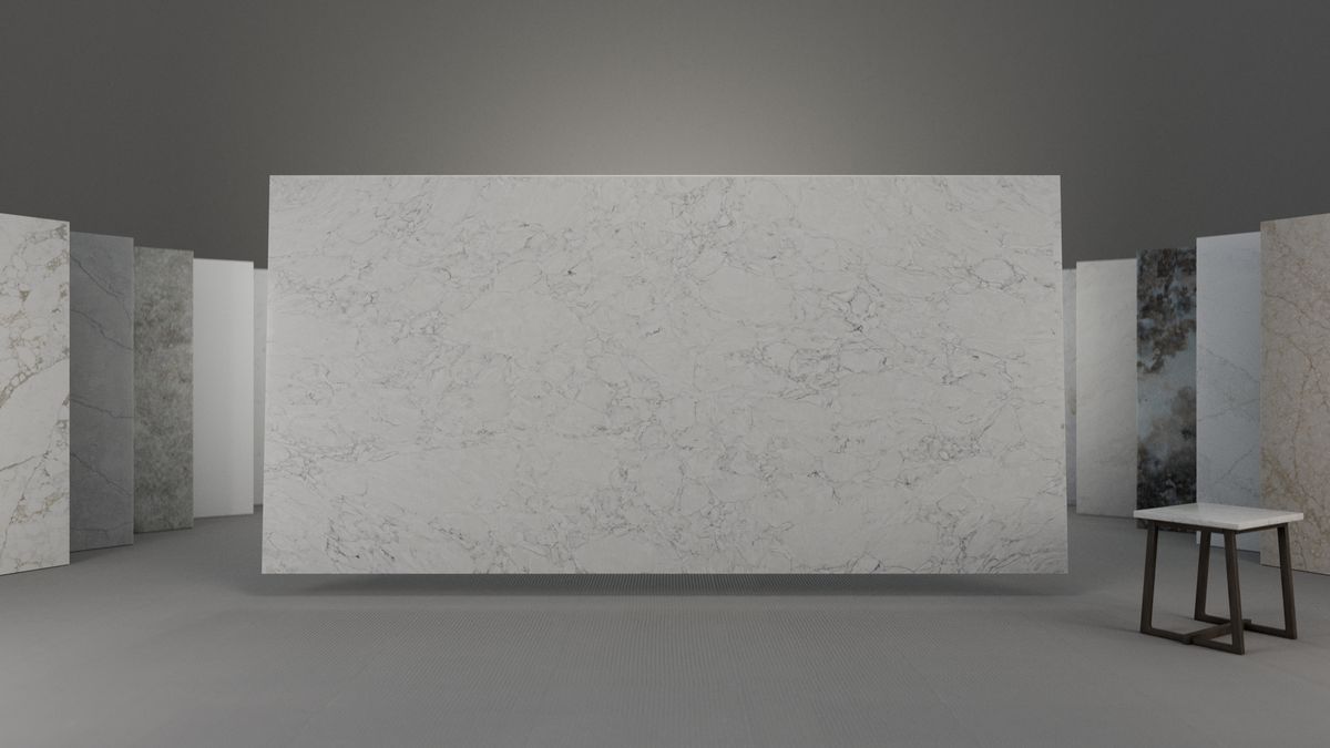 White with soft grey wisps, Slab view 1, ZQ111110