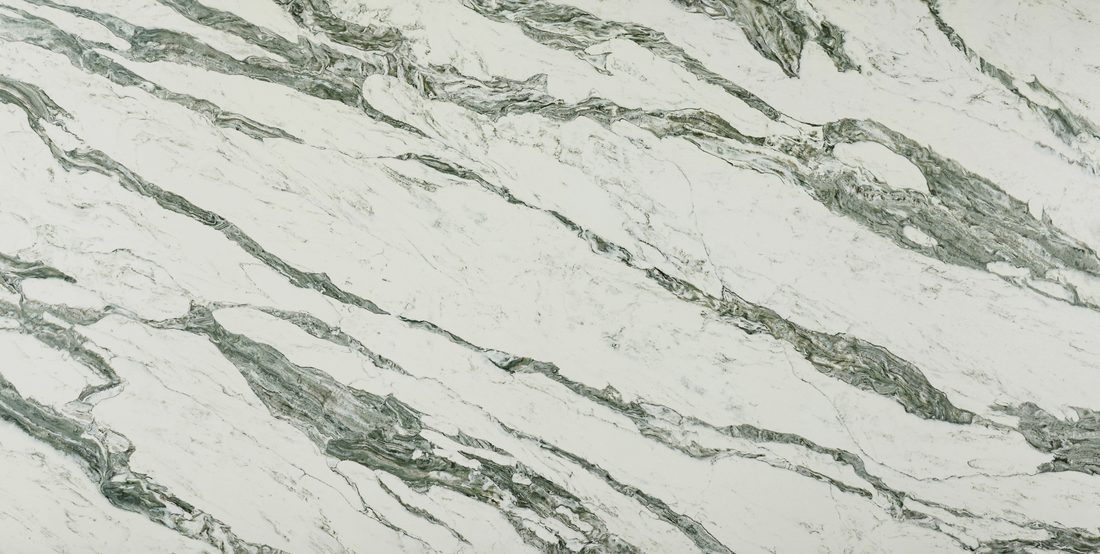 Bold forest-green veining on white, Surface texture, ZQ111113