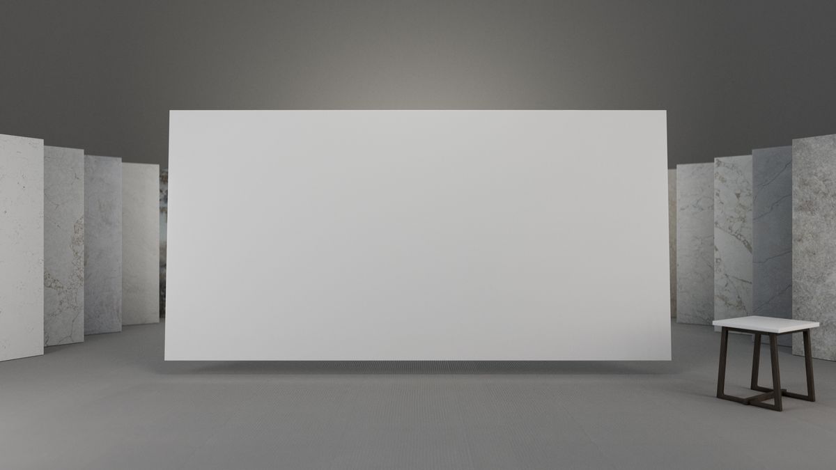 Pure, near-solid bright white, Slab view 1, ZQ11112