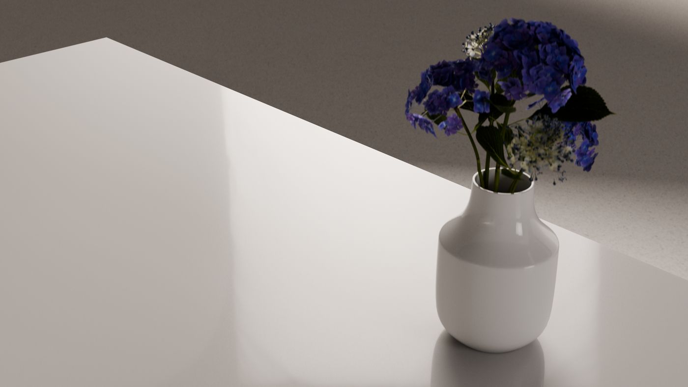 Pure, near-solid bright white zero-silica quartz, interior scene 2
