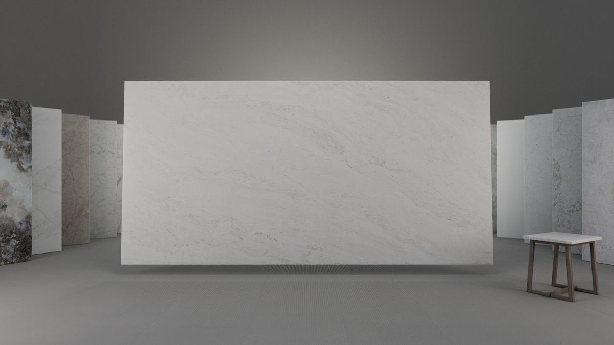 Warm white with faint grey wisps, Slab view 1, ZQ11116