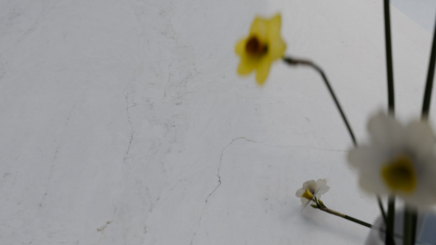 Warm white with faint grey wisps, In situ view 3, ZQ11116