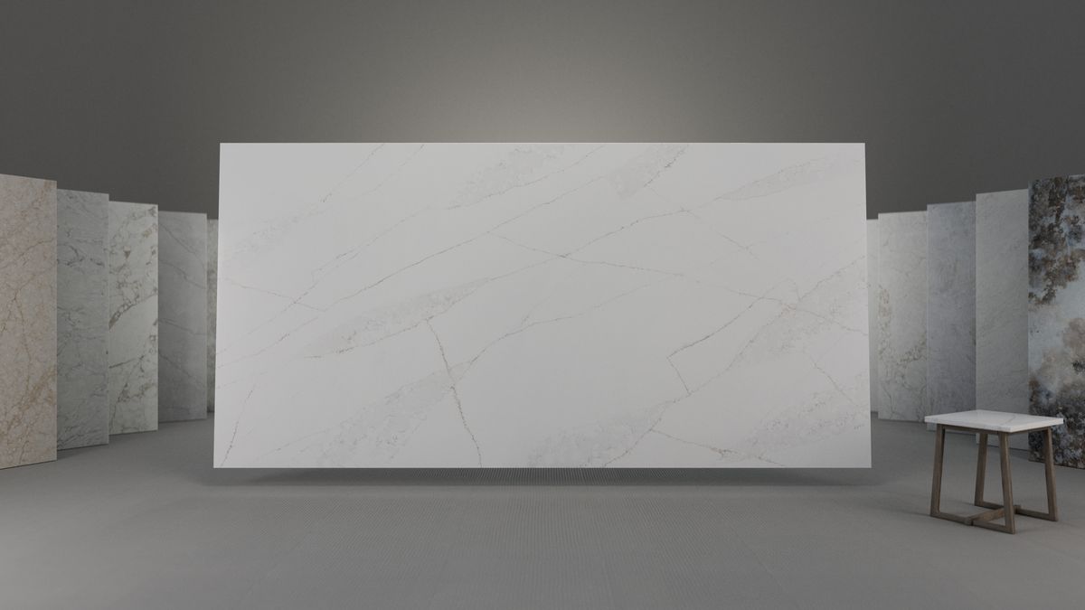 Cool white with delicate grey threads, Slab view 1, ZQ11118