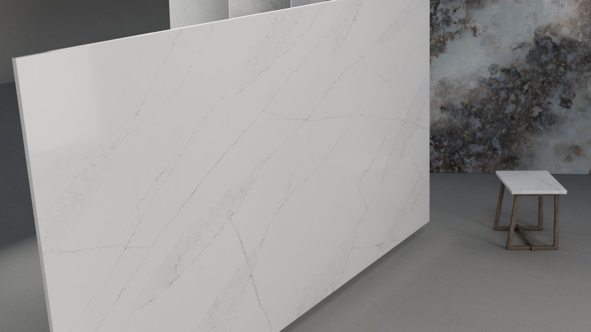 Cool white with delicate grey threads, Slab view 3, ZQ11118