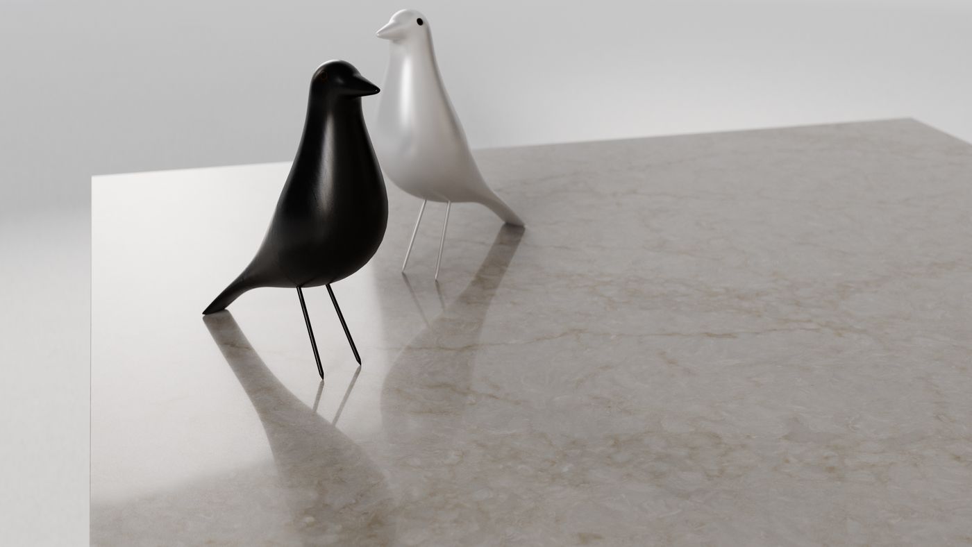 Warm sand, soft travertine flow, In situ view 3, ZQ11119